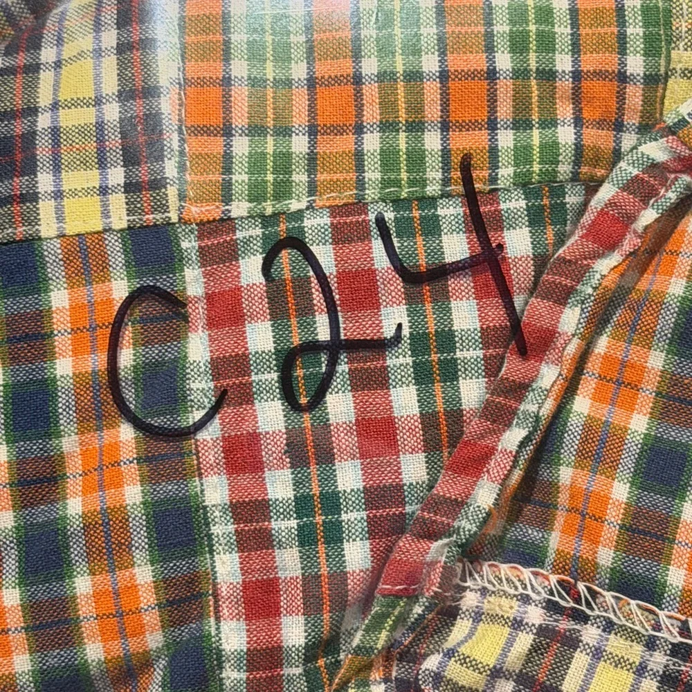 J Crew Shirt Mens Large Plaid Patchwork Short Sleeve‎ Button Up Preppy 90s Y2K